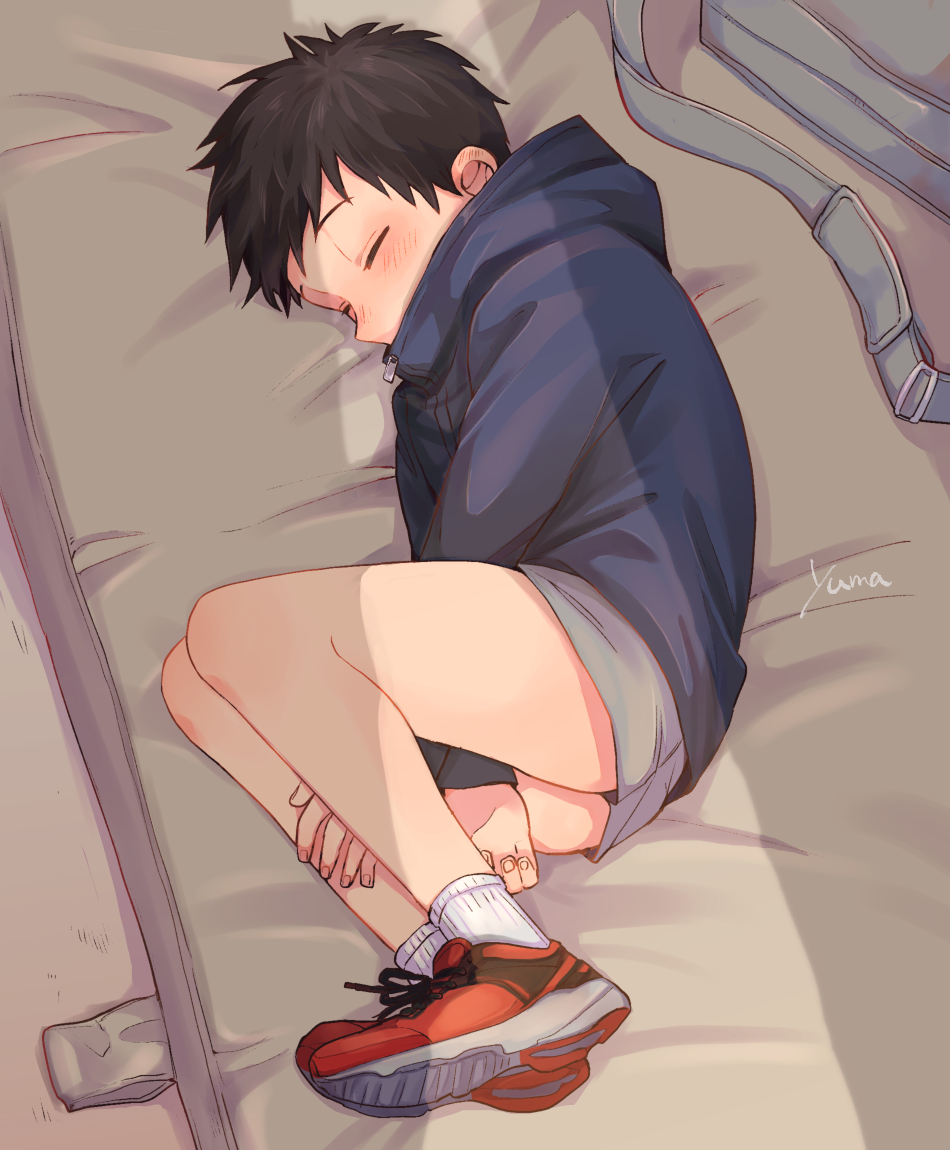 This is a pixiv picture whose title is 寝る子.