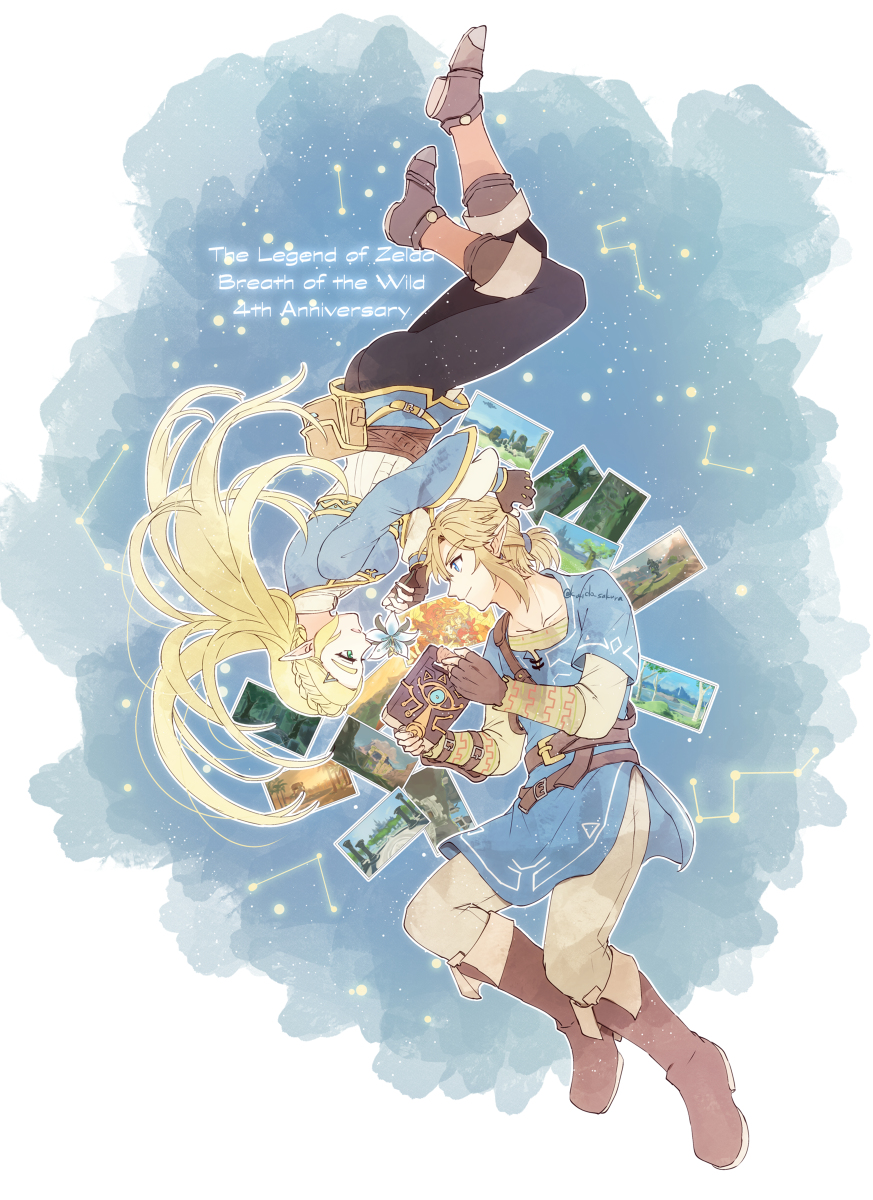 This is a pixiv picture whose title is ブレスオブザワイルド4周年.