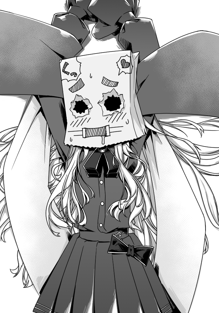This is a pixiv picture whose title is 紙袋のくせにエロい.