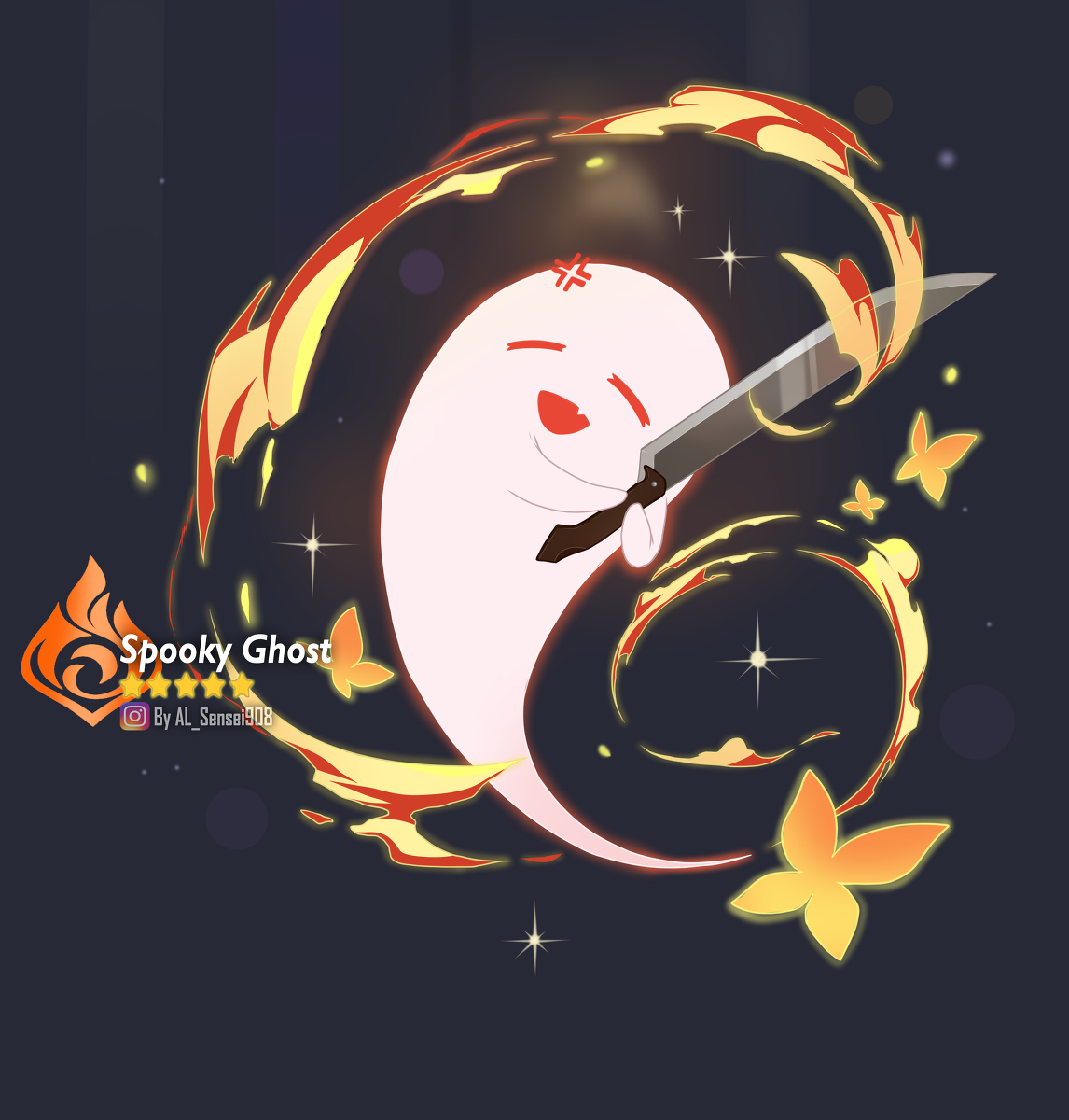 This is a pixiv picture whose title is da ghost.