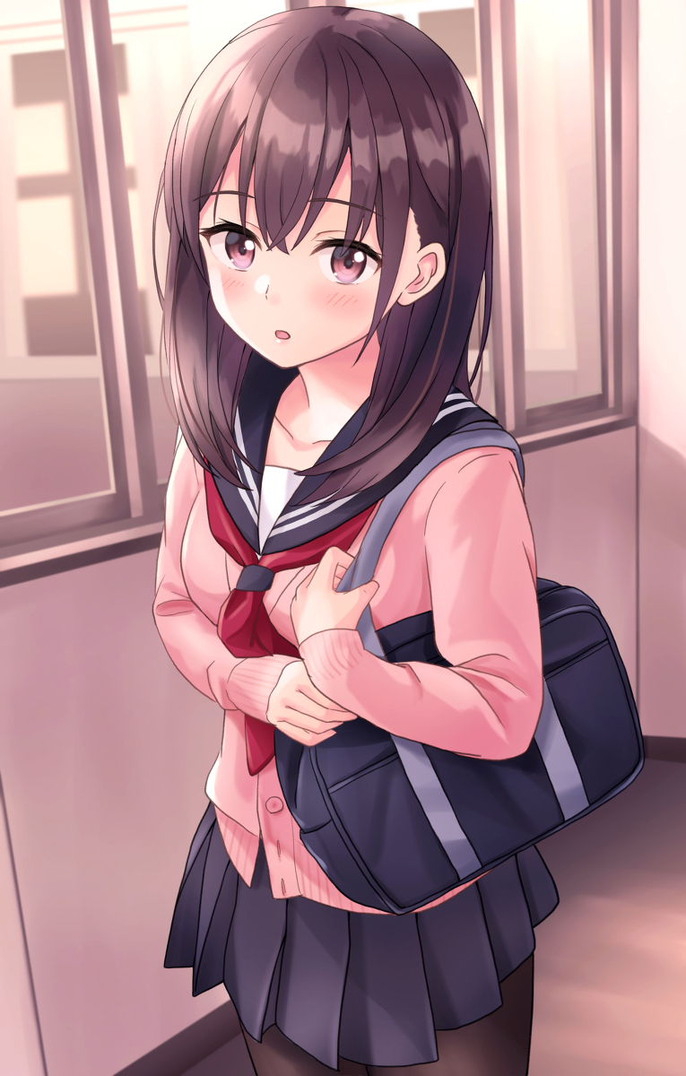 This is a pixiv picture whose title is 「おつかれ…一緒に帰らない？」.