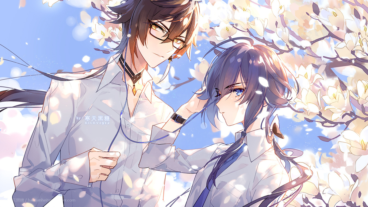 This is a pixiv picture whose title is 尘世少年游.