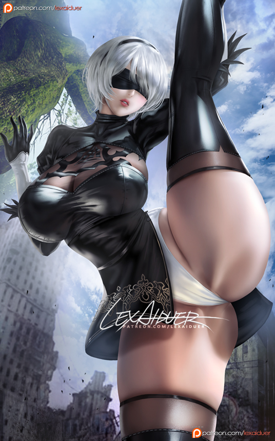 This is a pixiv picture whose title is [NieR: Automata] 2B_Preview.