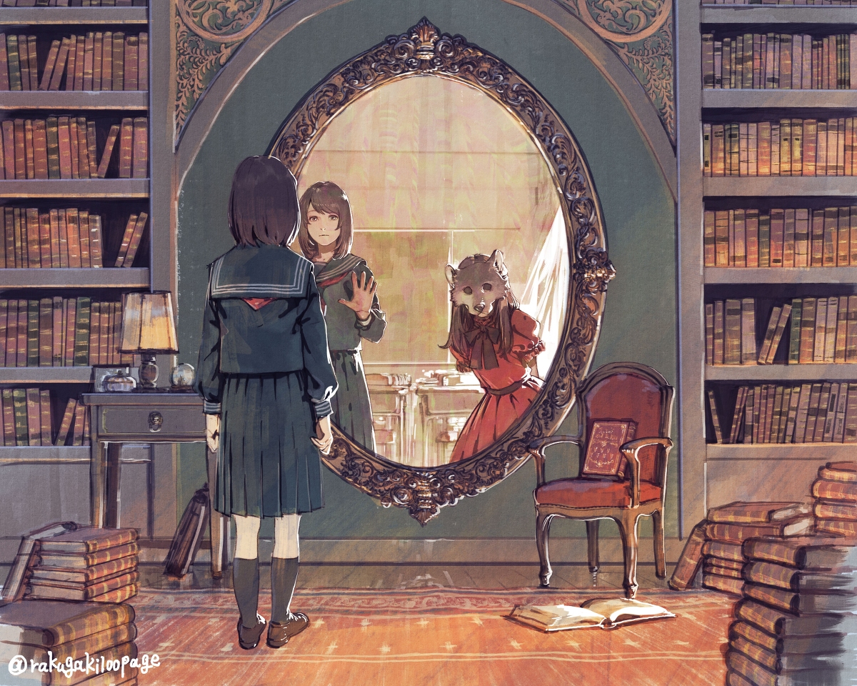 This is a pixiv picture whose title is 『かがみの孤城』文庫版　装画.