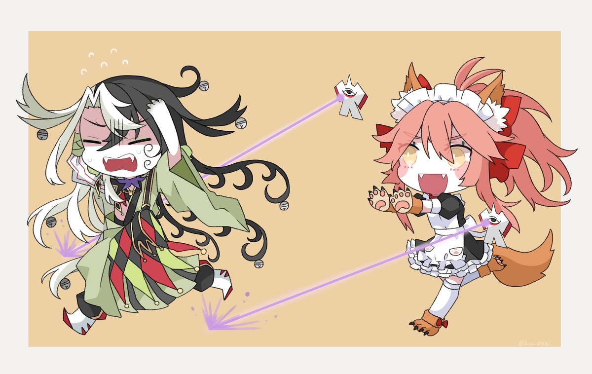 This is a pixiv picture whose title is 道満に呪詛返しするキャット.