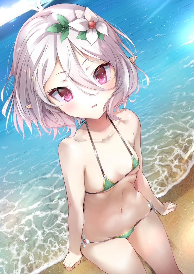 This is a pixiv picture whose title is プリコネマイクロビキニ部　コッコロ.