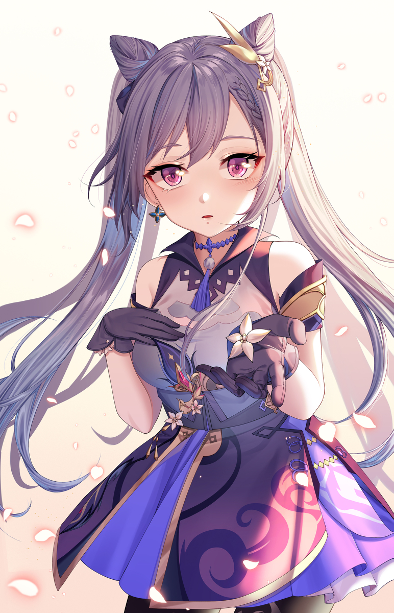 This is a pixiv picture whose title is 刻晴.