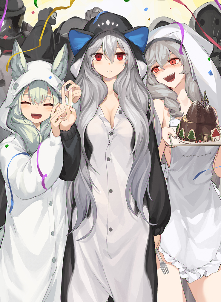 This is a pixiv picture whose title is Skadi's birthday party.