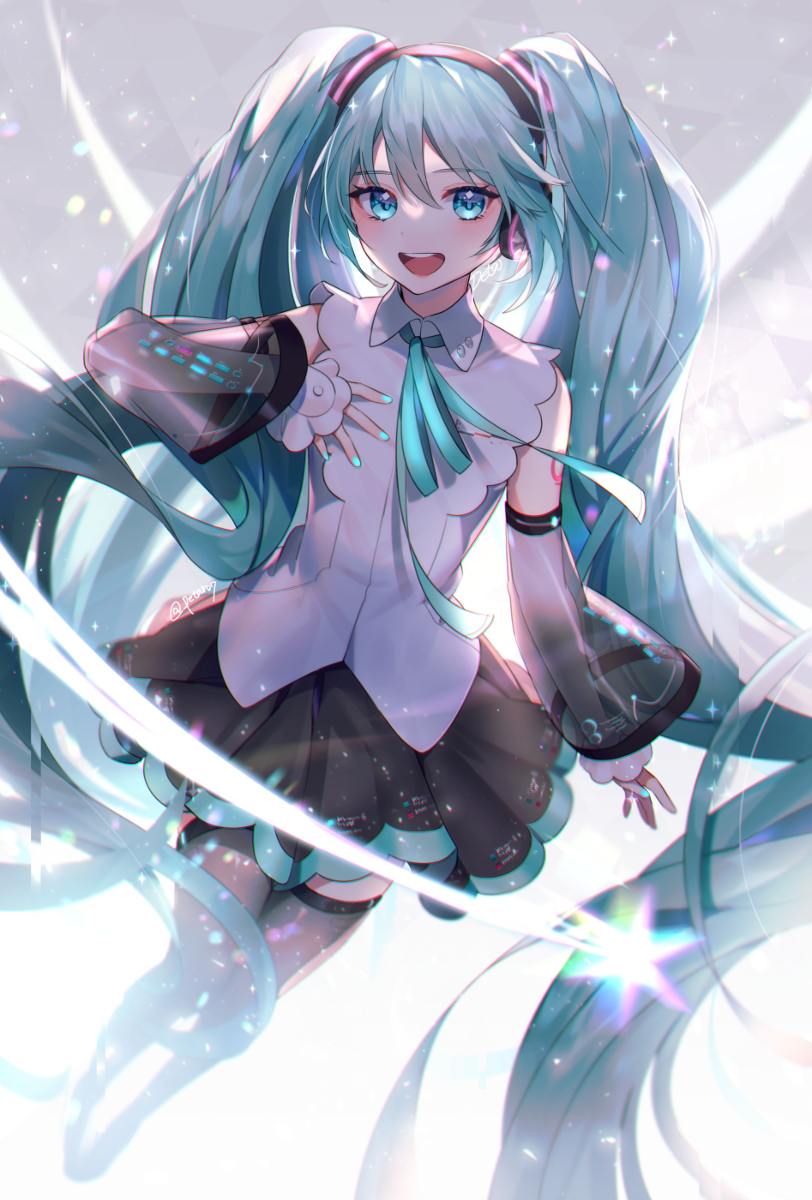 This is a pixiv picture whose title is ミクの日.