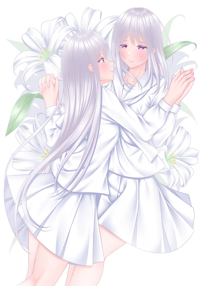 This is a pixiv picture whose title is White Lilly.