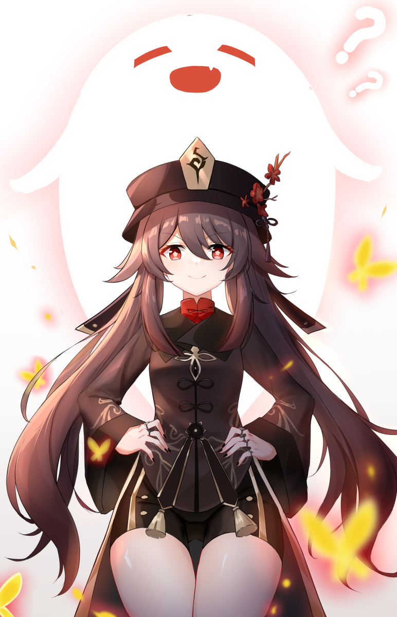This is a pixiv picture whose title is 胡桃得意.
