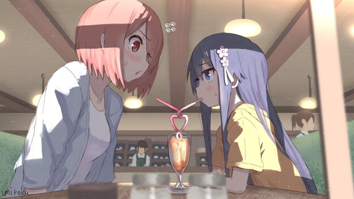 This is a pixiv picture whose title is 花ちゃんとみゃー姉のデート [skeb].