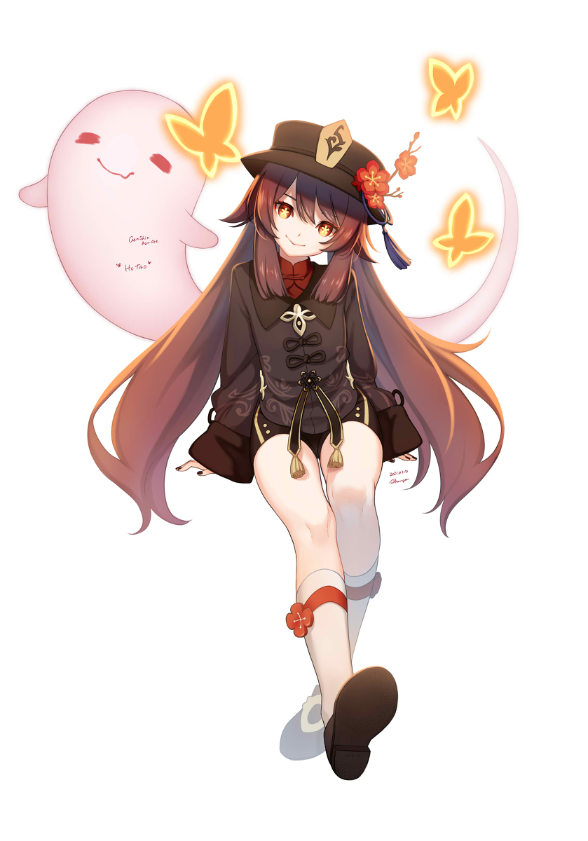 This is a pixiv picture whose title is 胡桃‐HuTao‐.