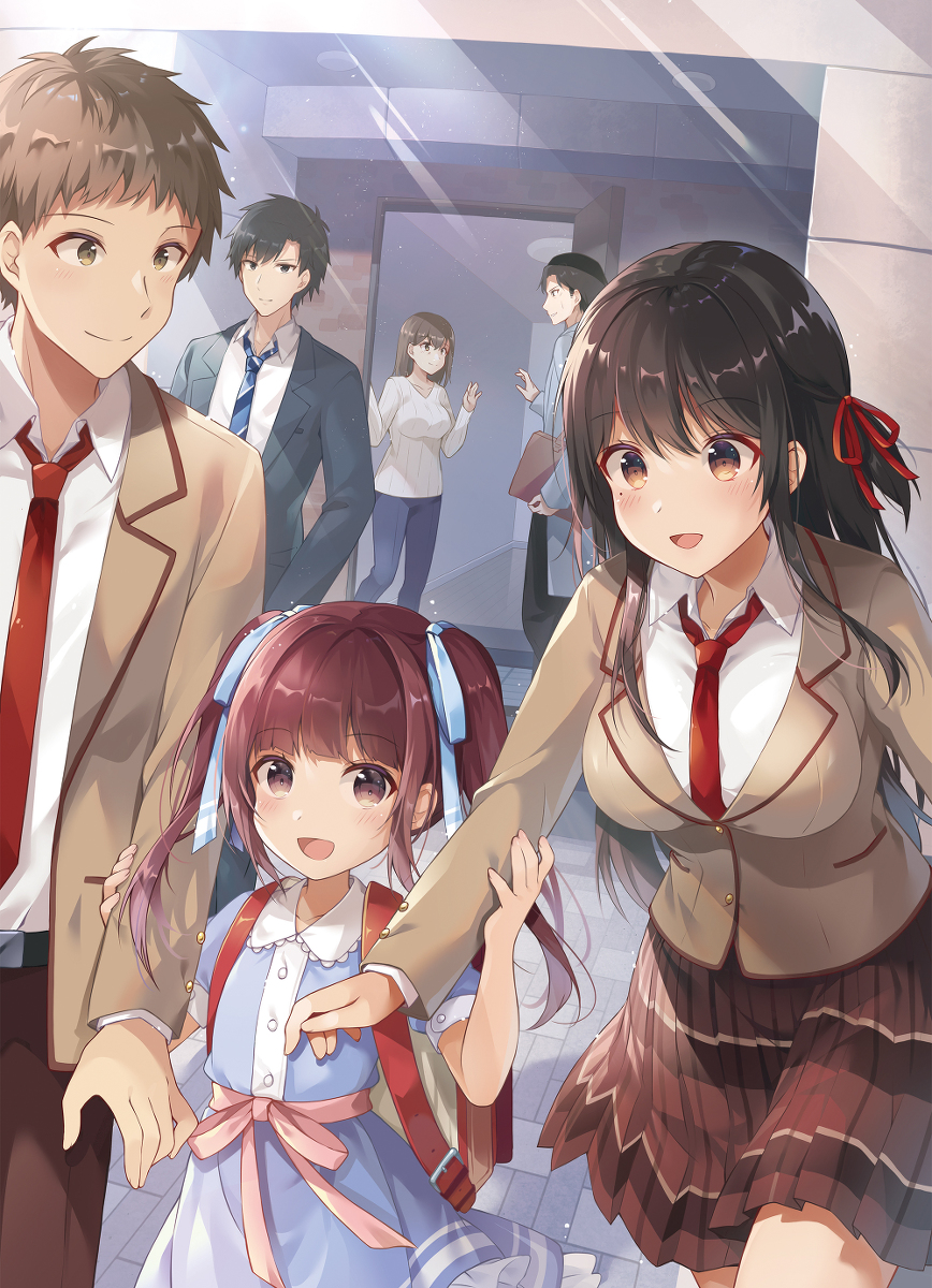 This is a pixiv picture whose title is 「やり直して手に入れた、幸せな朝」.
