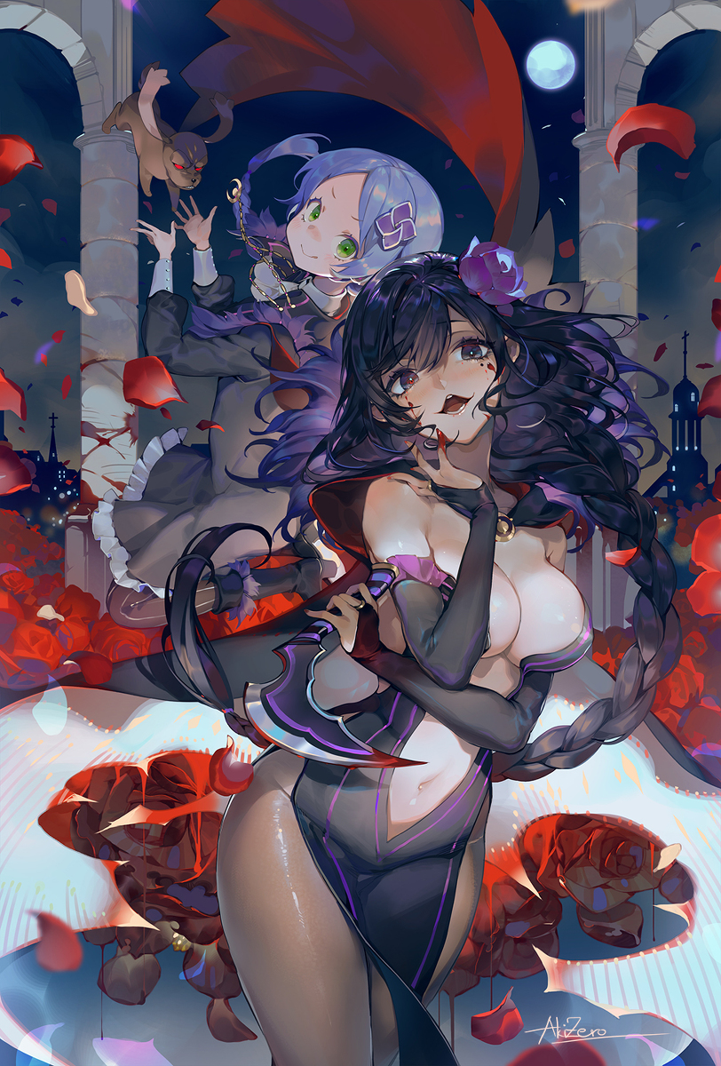This is a pixiv picture whose title is Bloody night.