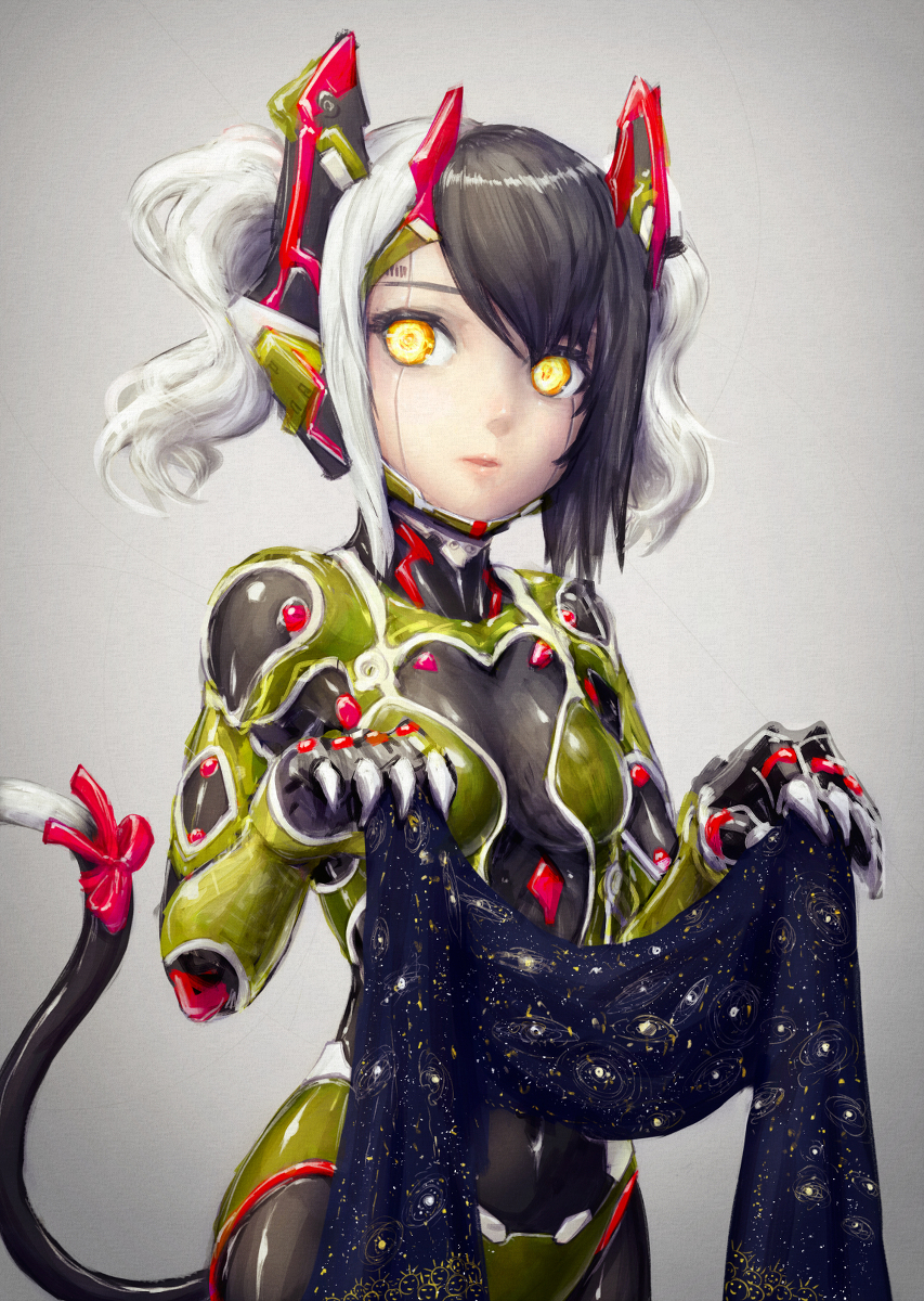 This is a pixiv picture whose title is 銀河の布を持つアンドロイド.