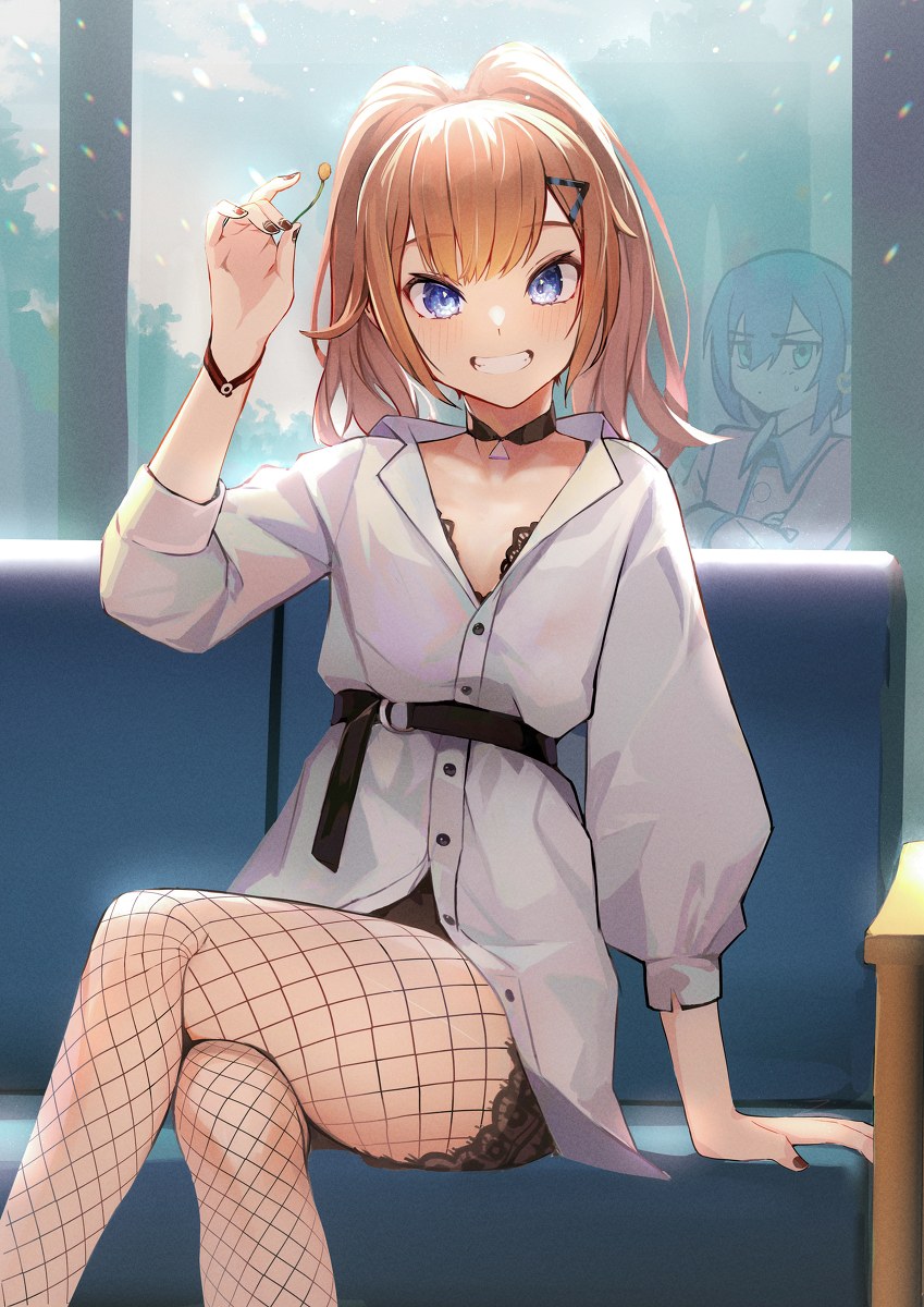 This is a pixiv picture whose title is 『アンタにも、あーんしてあげよっか？？』.