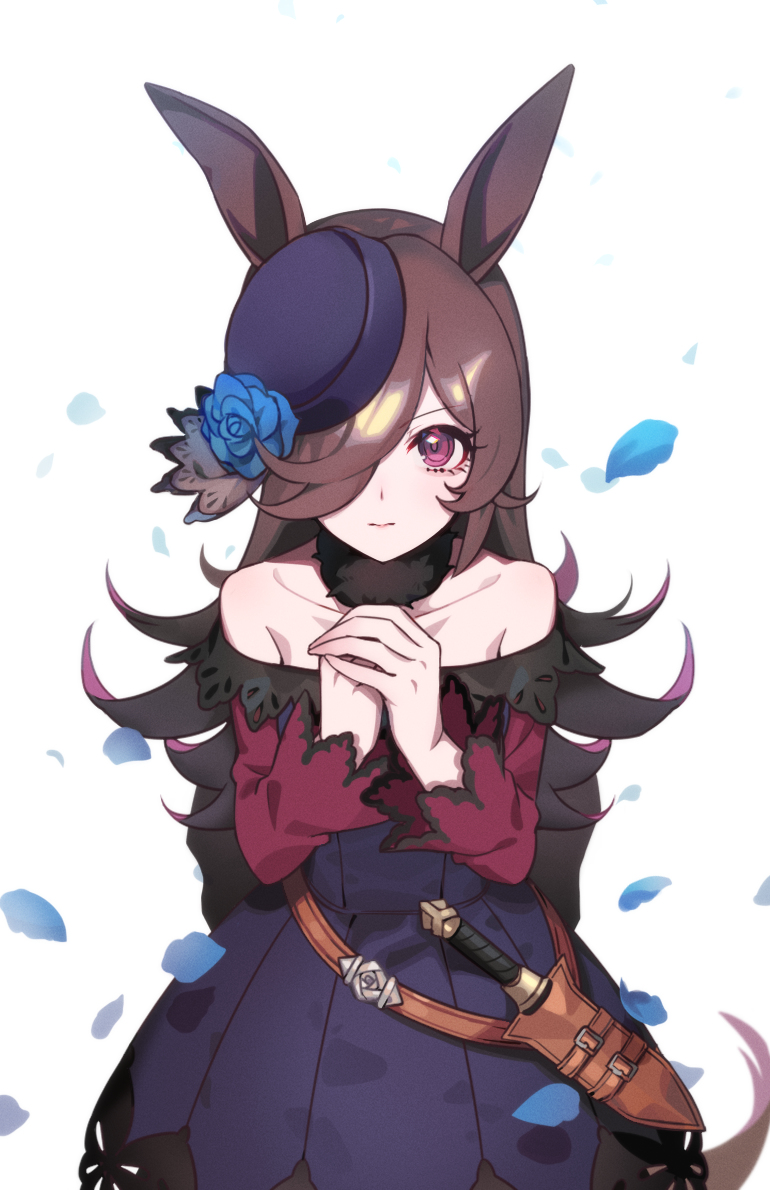 This is a pixiv picture whose title is 青いバラ.