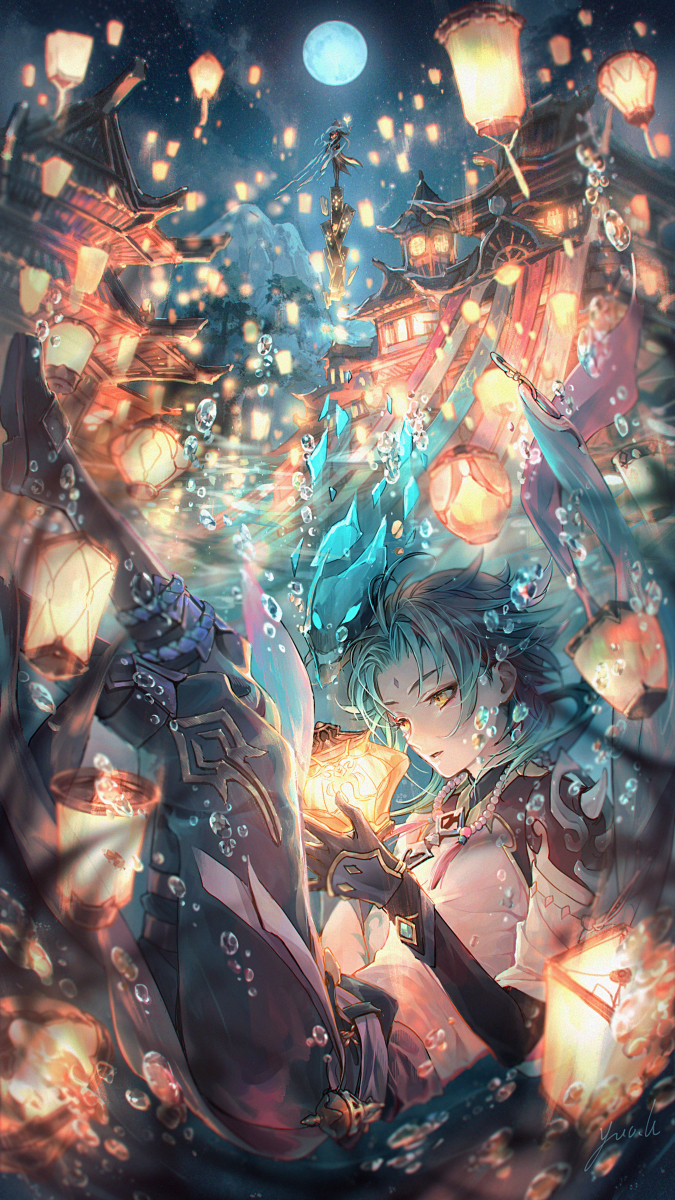 This is a pixiv picture whose title is 「我の、願いは」.