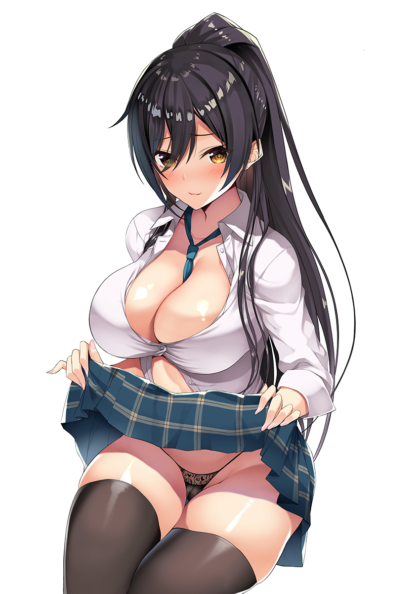 This is a pixiv picture whose title is ネクタイ挟んだりたくし上げてパンツ見せてる咲耶さん.