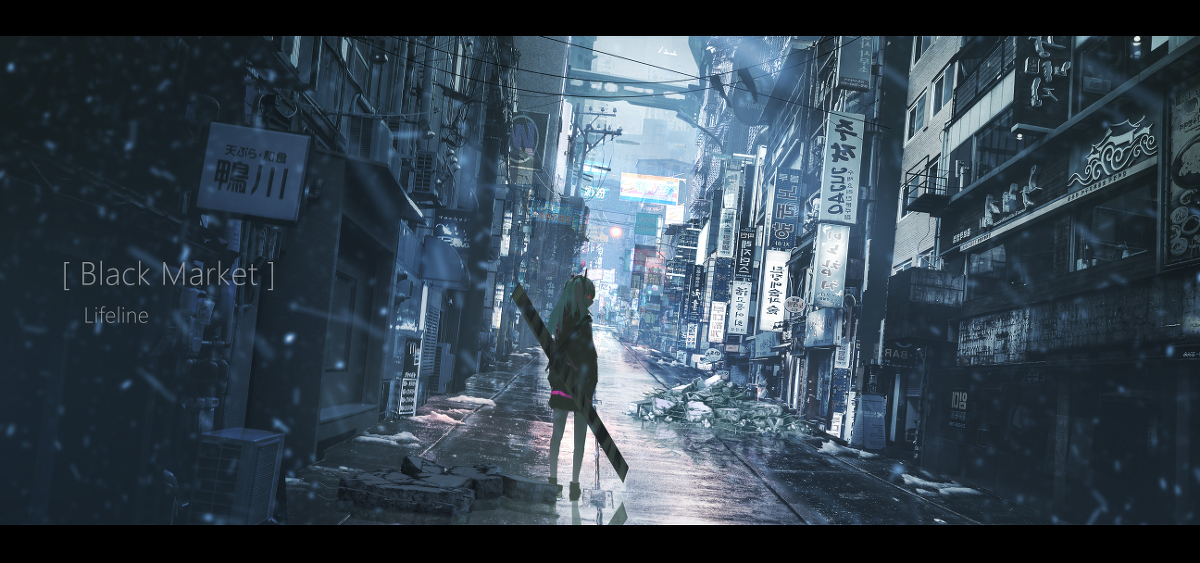 This is a pixiv picture whose title is 暗区.