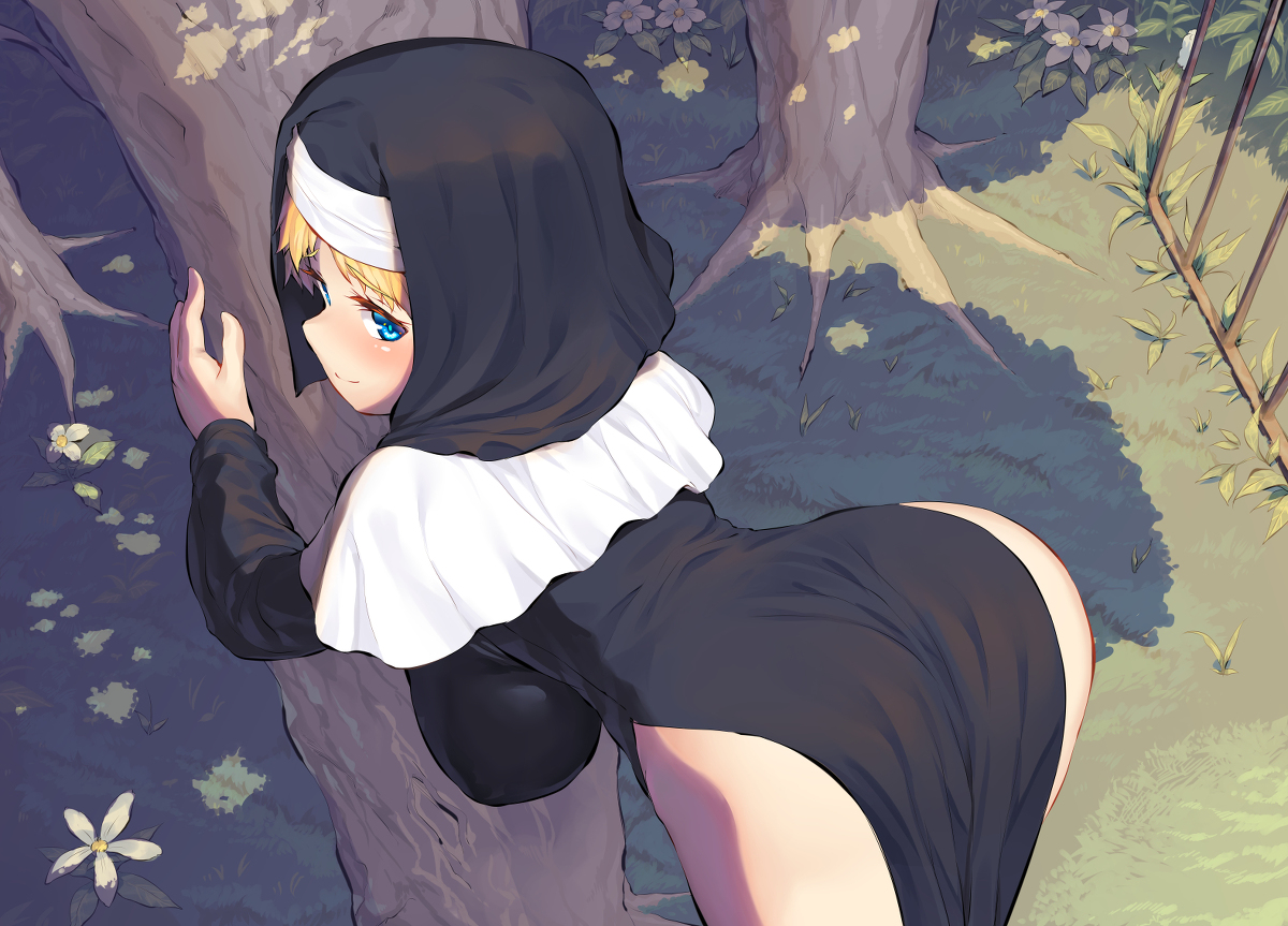 This is a pixiv picture whose title is 察しの良いロリ巨乳シスターちゃんと.