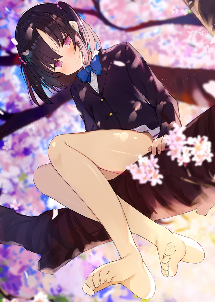 This is a pixiv picture whose title is 桜とナマアシ.