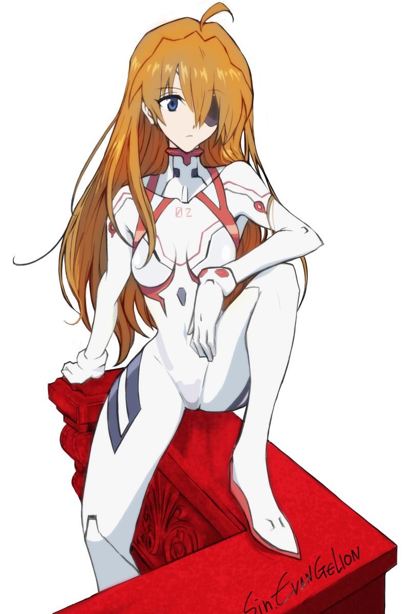 This is a pixiv picture whose title is 髪下ろしプラグスーツアスカ.