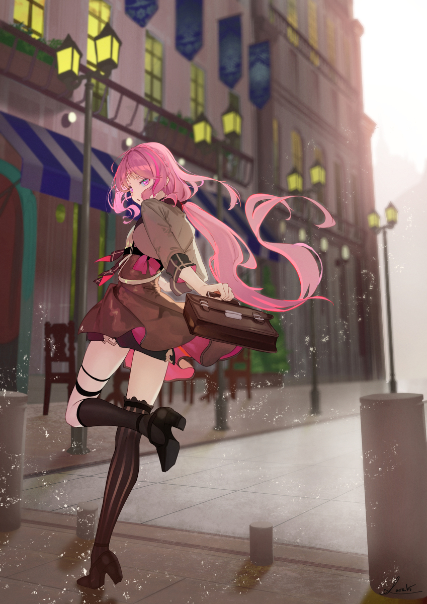 This is a pixiv picture whose title is 通学.