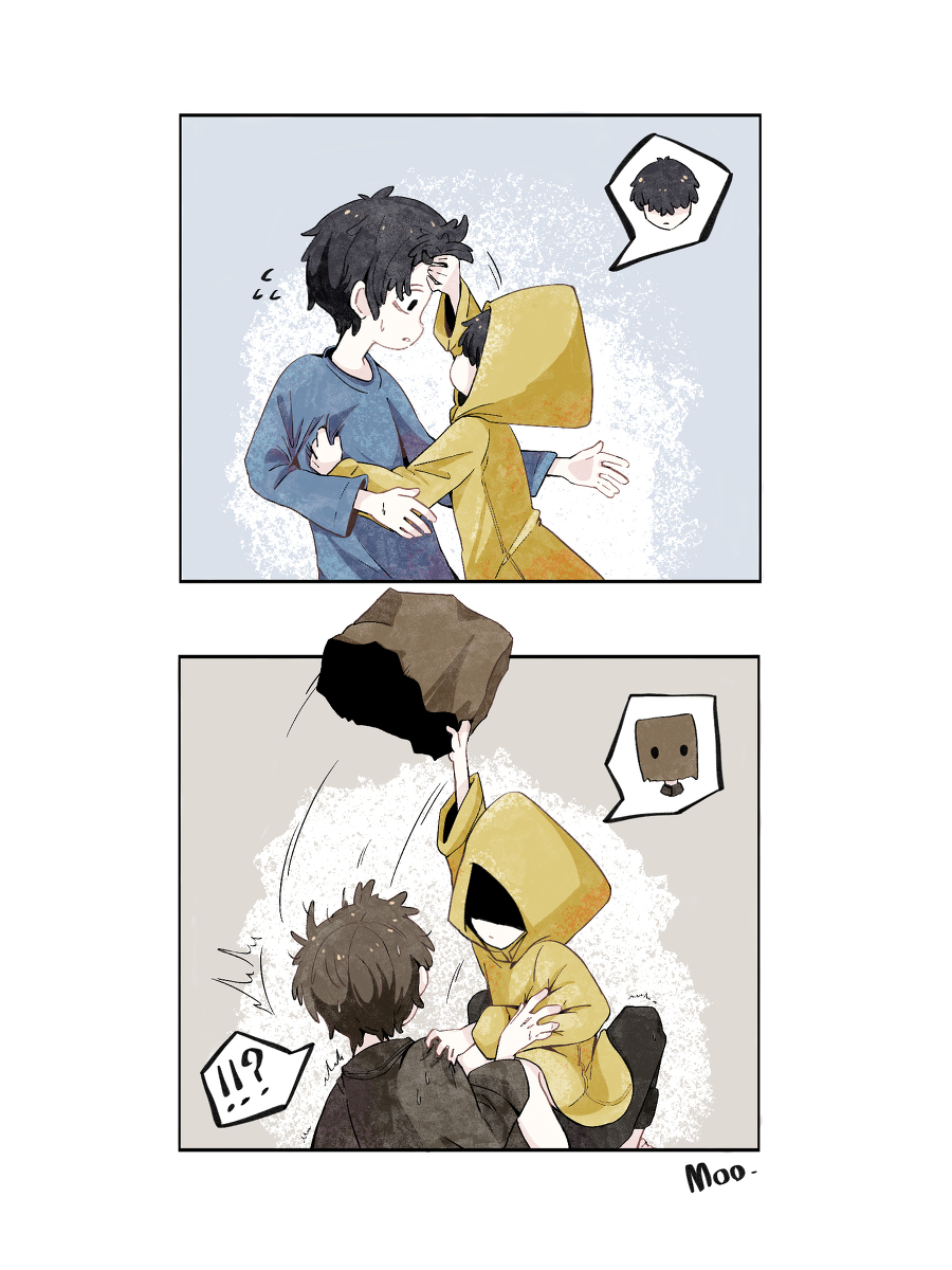 This is a pixiv picture whose title is Little nightmares 2 : let me see.