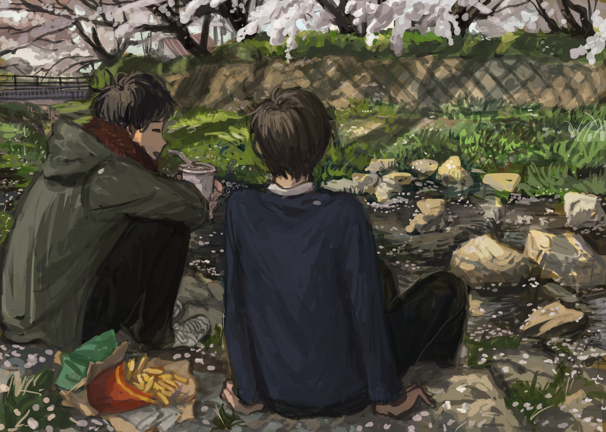 This is a pixiv picture whose title is 3月.