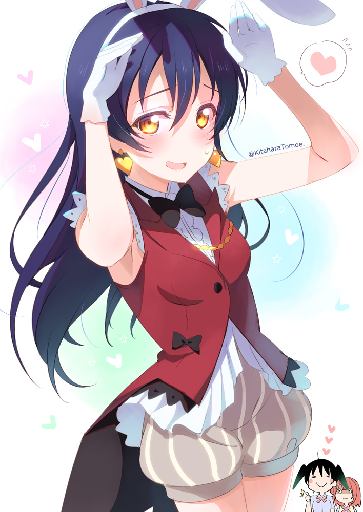 This is a pixiv picture whose title is 🏹う…海未ぴょんだぴょん♪ これでいいのでしょうか…？.