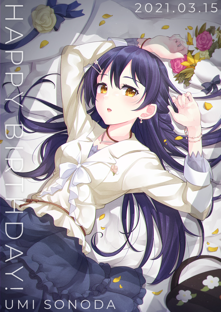 This is a pixiv picture whose title is 海未誕.