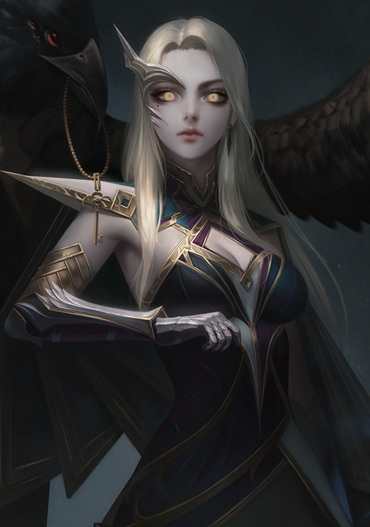 This is a pixiv picture whose title is [Request] Coven skin Quinn.