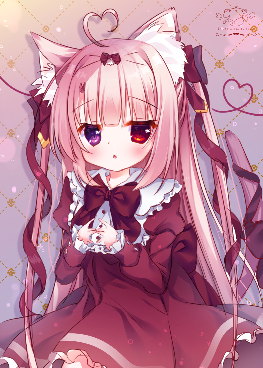 This is a pixiv picture whose title is 猫耳♡クローディアちゃん.