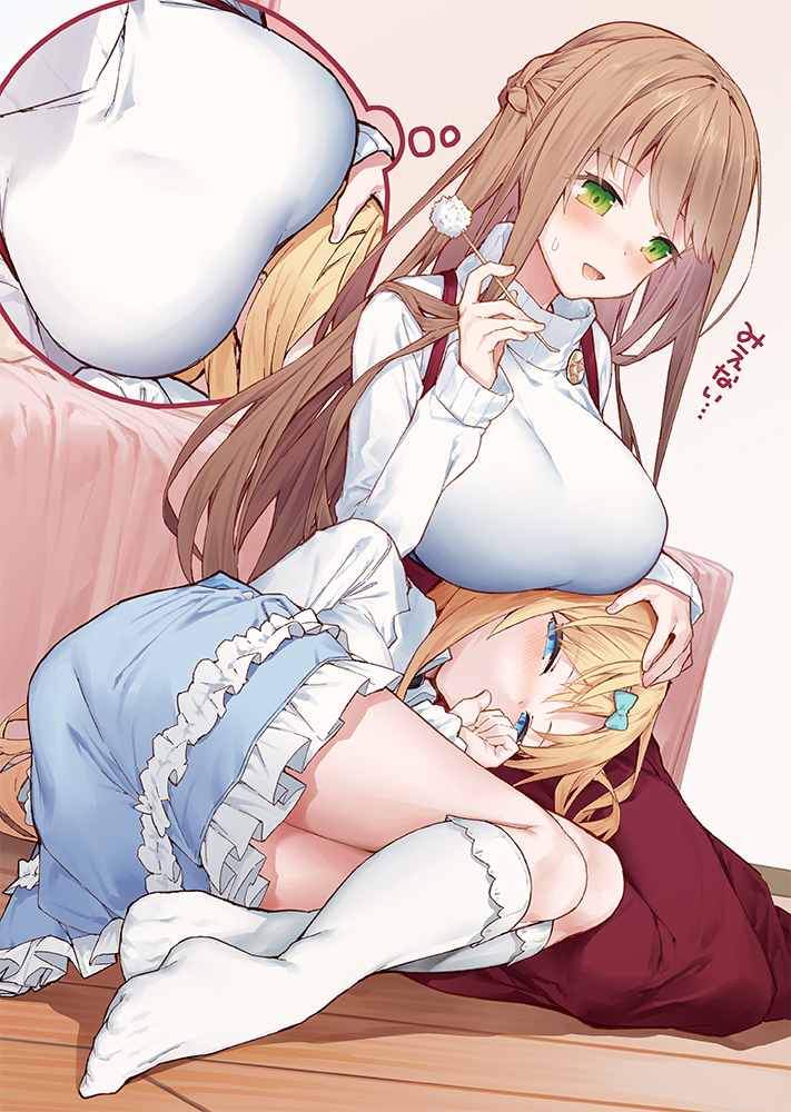 This is a pixiv picture whose title is 耳かきは苦手？　と言うより不可能？.