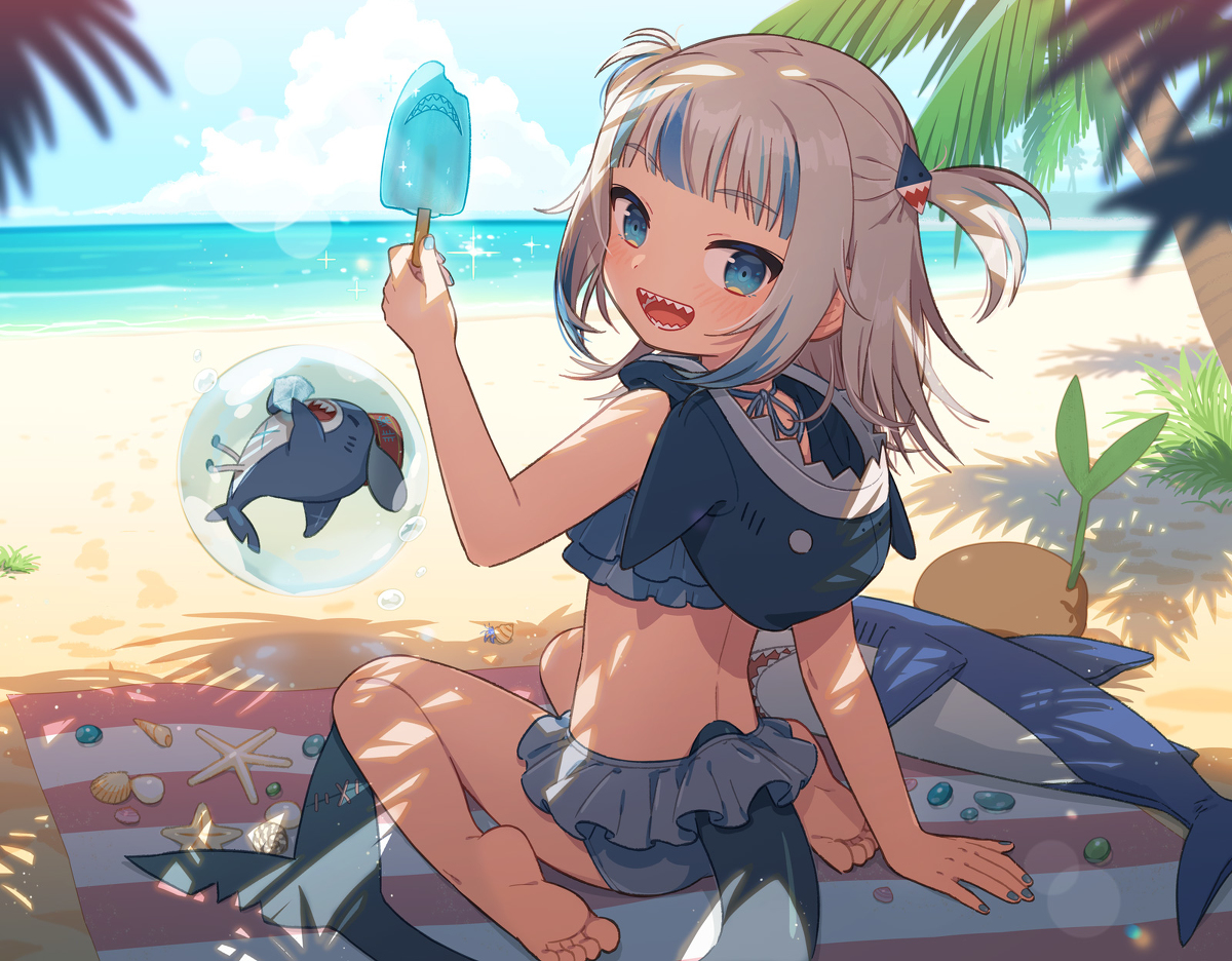 This is a pixiv picture whose title is 🏝.