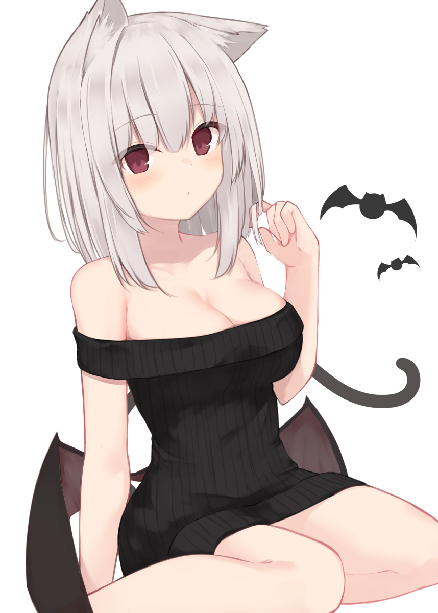 This is a pixiv picture whose title is もふもふあくまっこ.