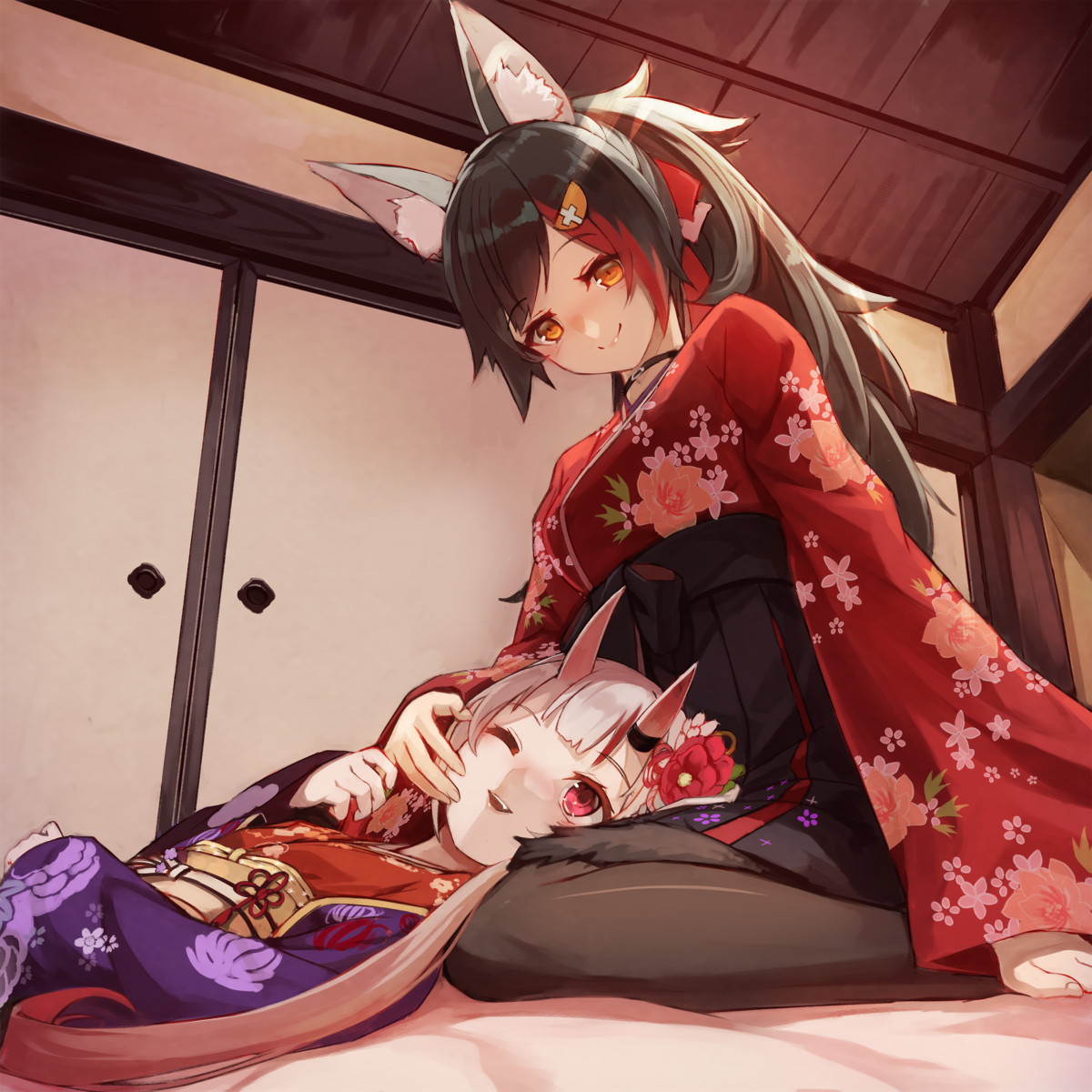 This is a pixiv picture whose title is 正月の.