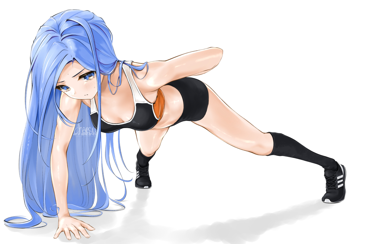 This is a pixiv picture whose title is One-handed push-up.