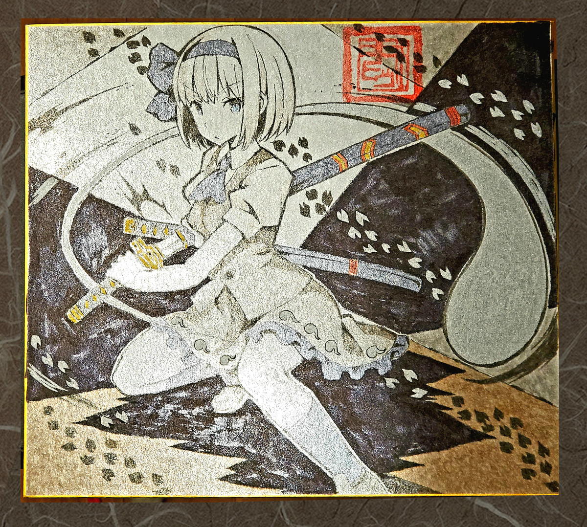 This is a pixiv picture whose title is 例大祭１８色紙.