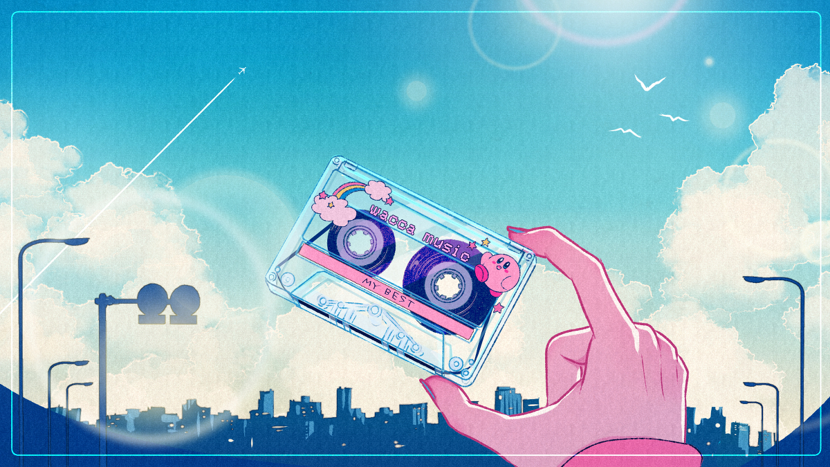 This is a pixiv picture whose title is cassette tape 青空Ver..