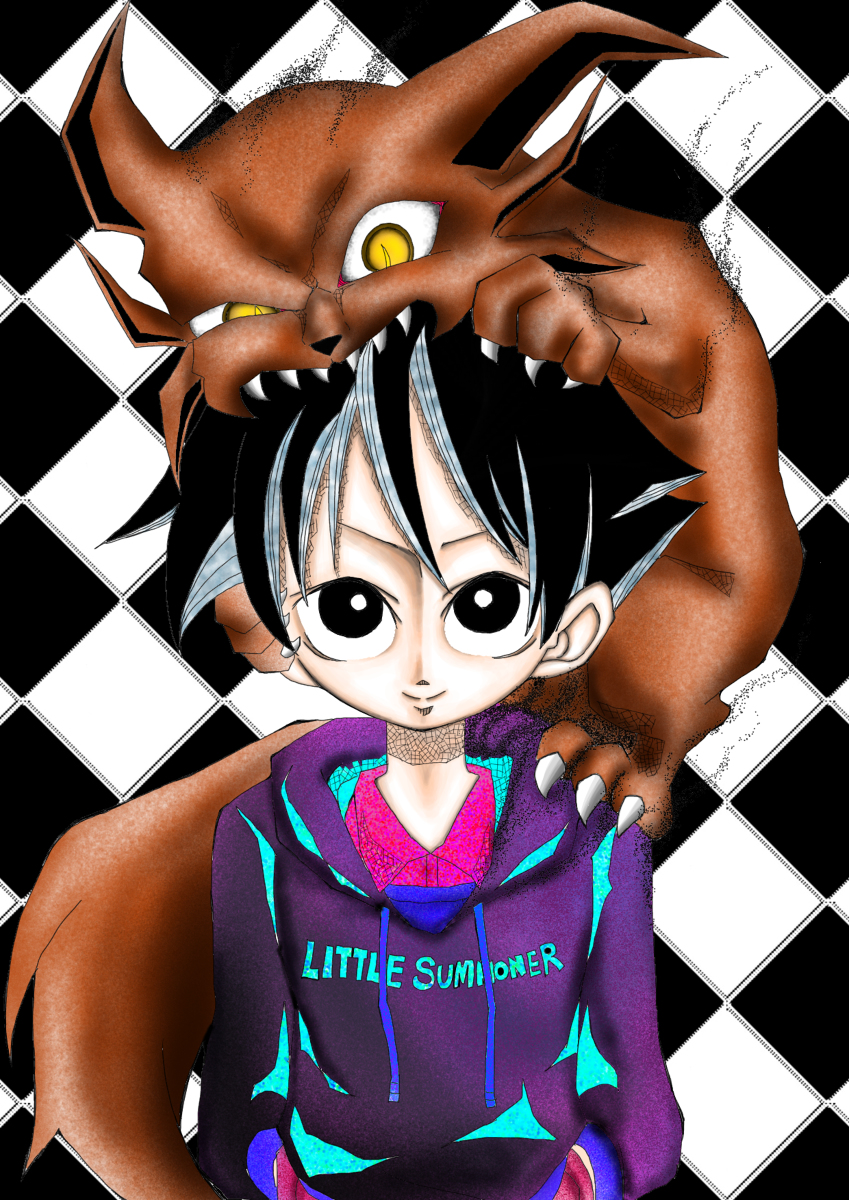 This is a pixiv picture whose title is ルルーンとヘルハウンド.