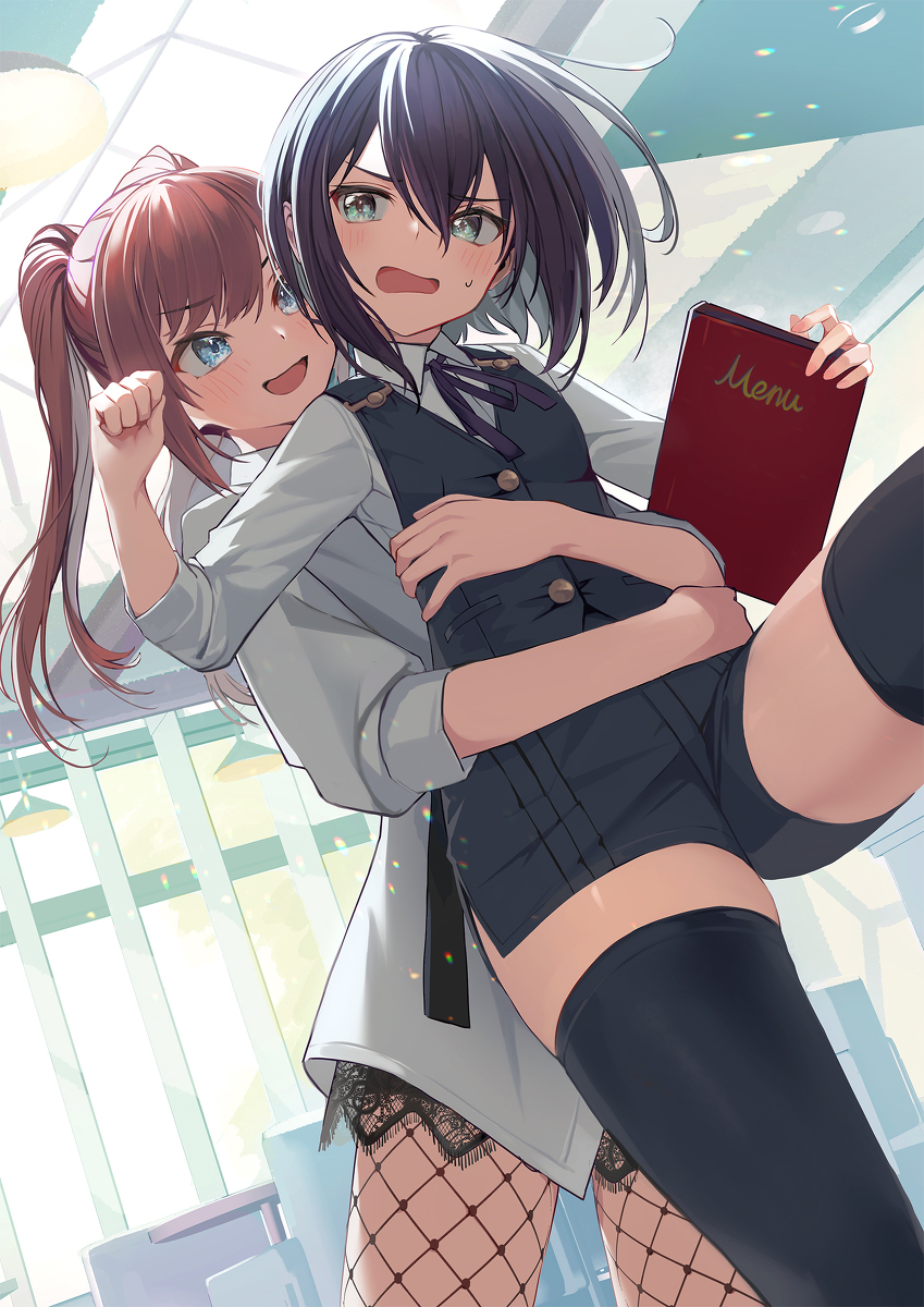This is a pixiv picture whose title is 離せ！バイト中だ！.