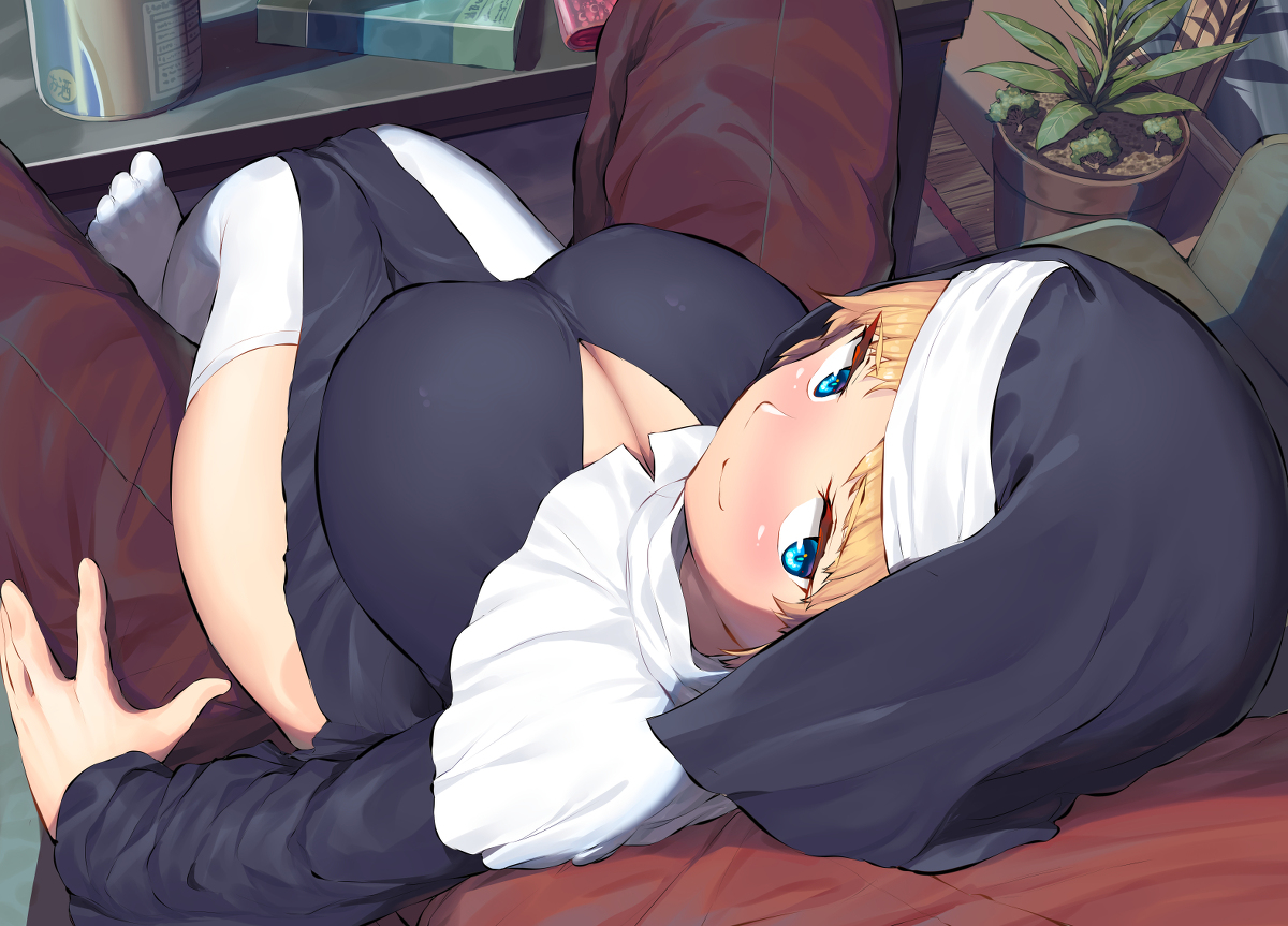 This is a pixiv picture whose title is 人懐っこいロリ巨乳シスターちゃんと.