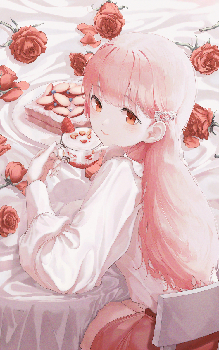 This is a pixiv picture whose title is pink.