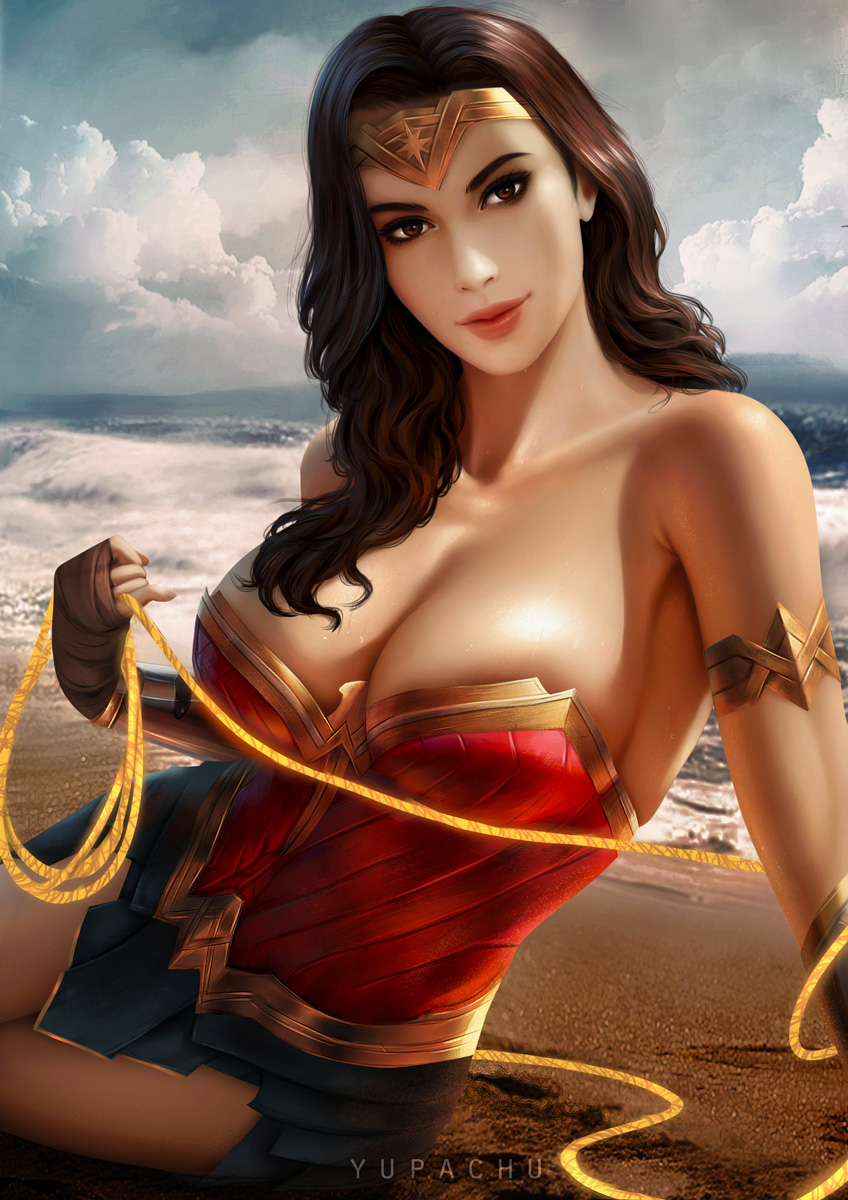 This is a pixiv picture whose title is Wonder Woman.