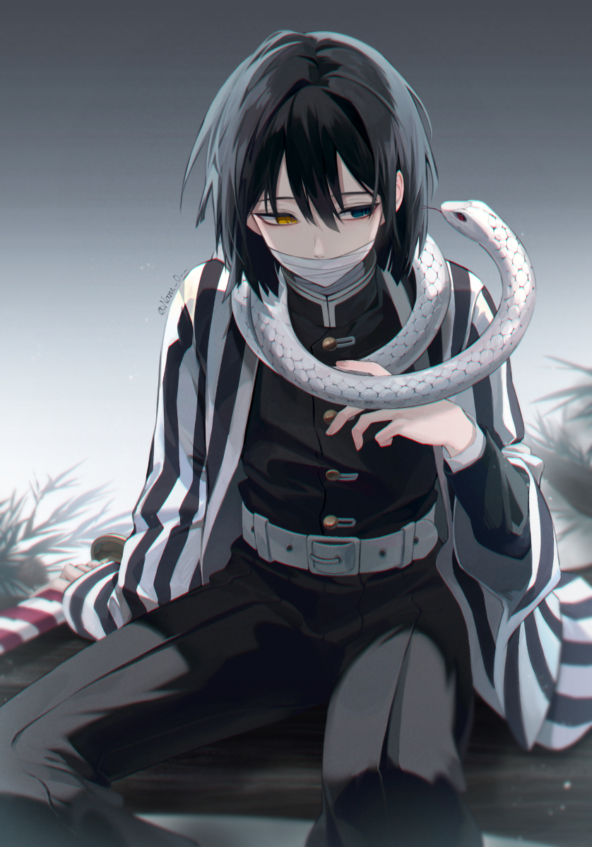 This is a pixiv picture whose title is 伊黒小芭内.