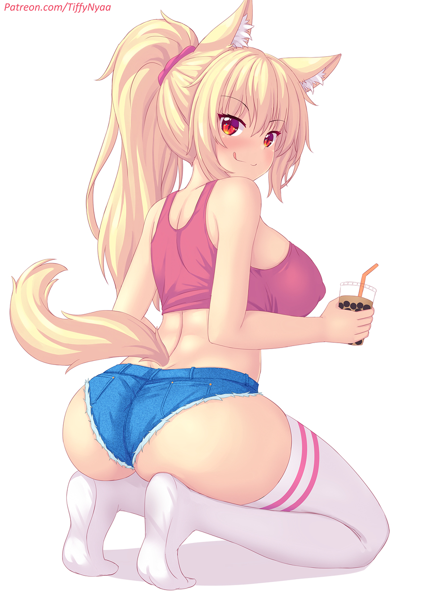 This is a pixiv picture whose title is Tiffy in short shorts!! <3 <3.