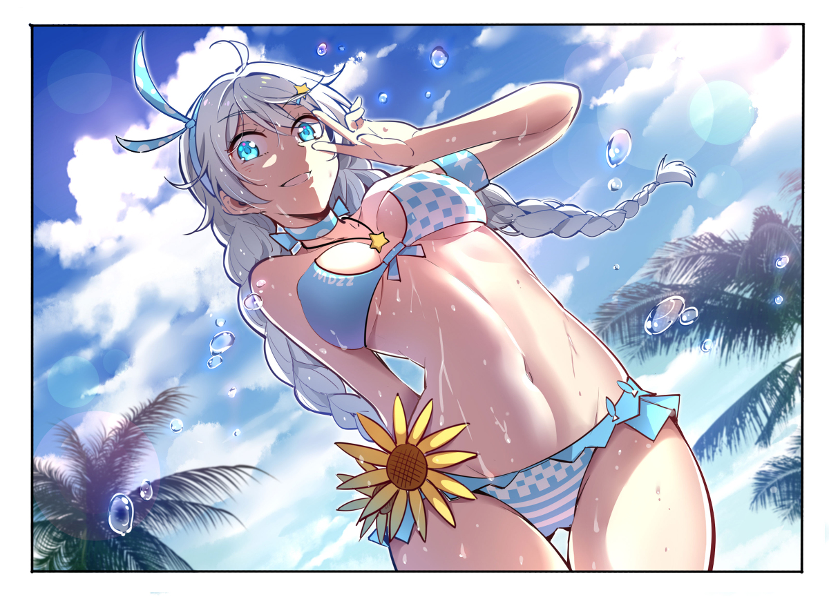 This is a pixiv picture whose title is 琪亚娜泳装写真~.